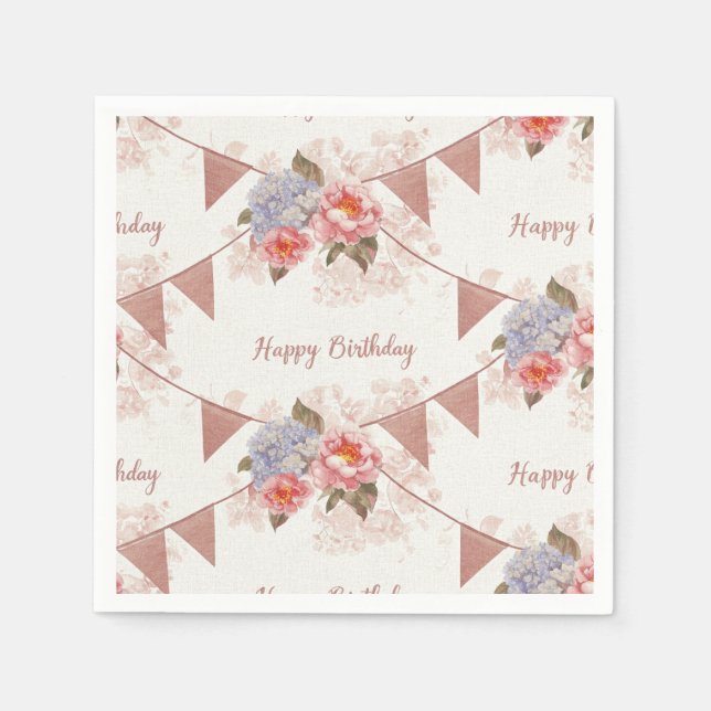 Herzlichen Glückwunsch zum Geburtstag, Gröden und  Serviette (Vorderseite)