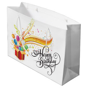Herzlichen Glückwunsch zum Geburtstag! Große Geschenktüte