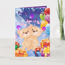 Herzlichen Glückwunsch zum Geburtstag, Honey Karte