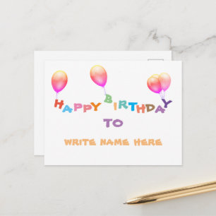Herzlichen Glückwunsch zum Geburtstag Ihrer gelieb Postkarte