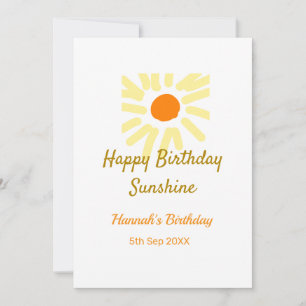 Herzlichen Glückwunsch zum Geburtstag in der Sonne Einladung