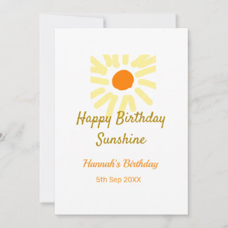 Herzlichen Glückwunsch zum Geburtstag in der Sonne Einladung