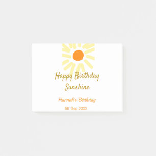 Herzlichen Glückwunsch zum Geburtstag in der Sonne Post-it Klebezettel