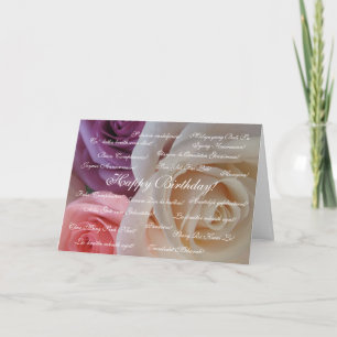 Herzlichen Glückwunsch zum Geburtstag in vielen Sp Karte