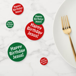 Herzlichen Glückwunsch zum Geburtstag Jesus! Konfetti