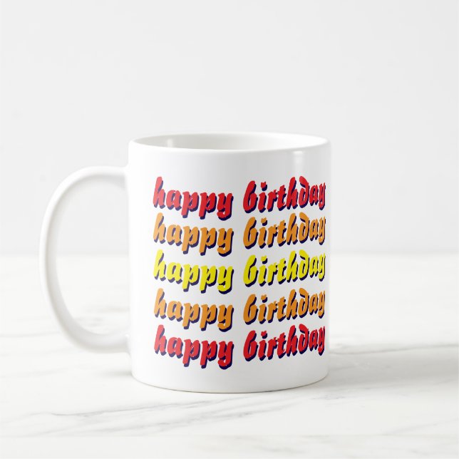 Herzlichen Glückwunsch zum Geburtstag Kaffee Tasse (Links)