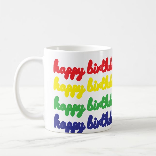 Herzlichen Glückwunsch zum Geburtstag Kaffee Tasse (Links)