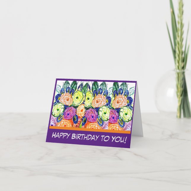 Herzlichen Glückwunsch zum Geburtstag! Karte (Vorderseite)