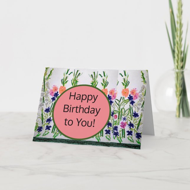 Herzlichen Glückwunsch zum Geburtstag! Karte (Vorderseite)