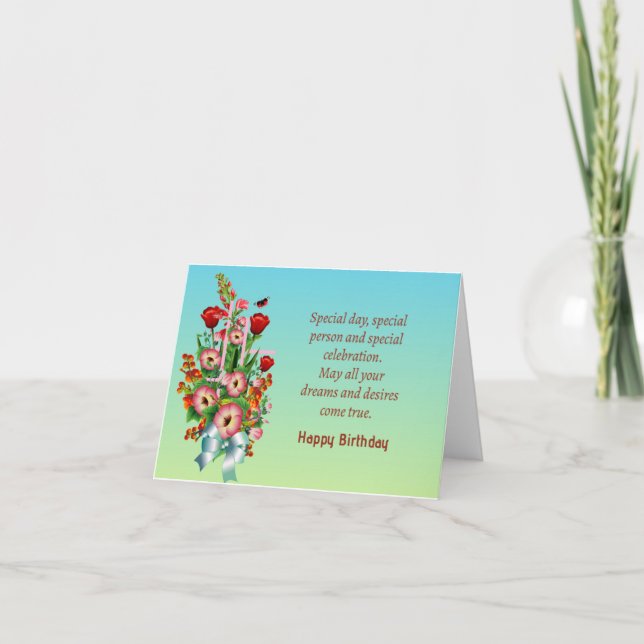 Herzlichen Glückwunsch zum Geburtstag Karte (Vorderseite)