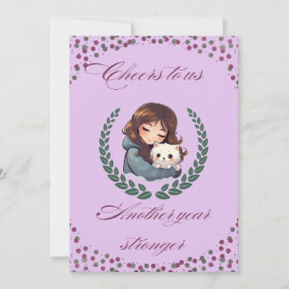 Herzlichen Glückwunsch zum Geburtstag, Katze, Haus Einladung