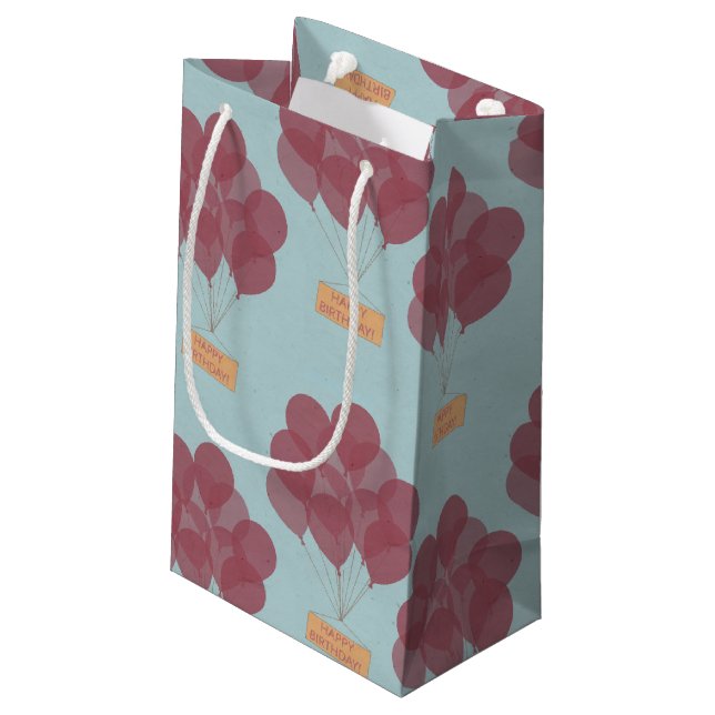 Herzlichen Glückwunsch zum Geburtstag Kleine Geschenktüte (Rückseite Schrägansicht)