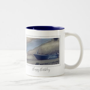 Herzlichen Glückwunsch zum Geburtstag kornisches F Zweifarbige Tasse