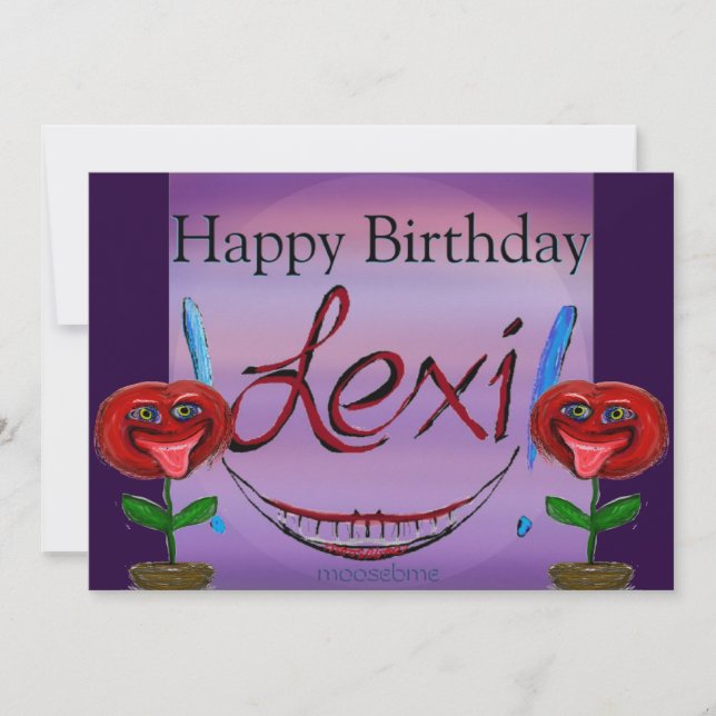 Herzlichen Glückwunsch zum Geburtstag Lexi! Blumen Karte (Vorderseite)