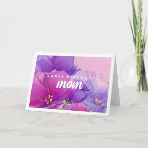 Herzlichen Glückwunsch zum Geburtstag, Mama. Blume Karte