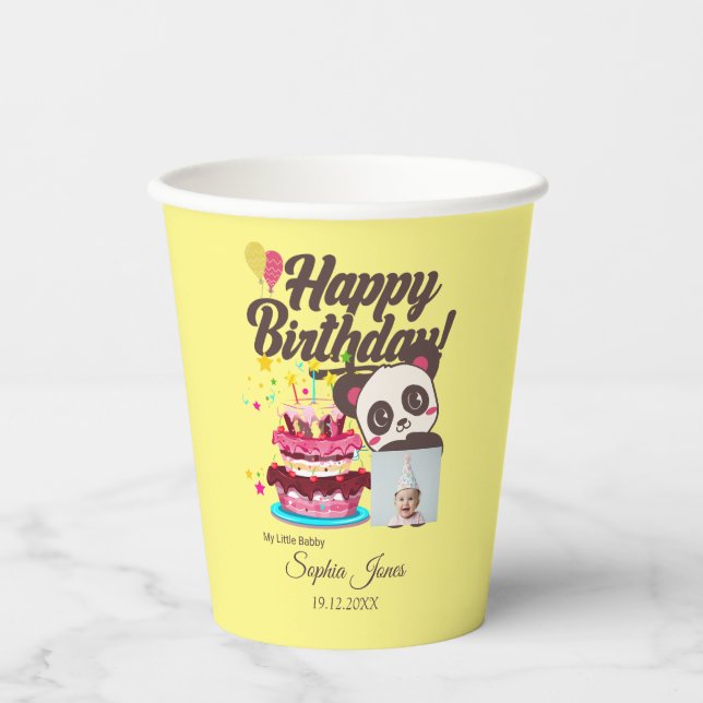 Herzlichen Glückwunsch zum Geburtstag, mein Baby - Pappbecher (Vorderseite)