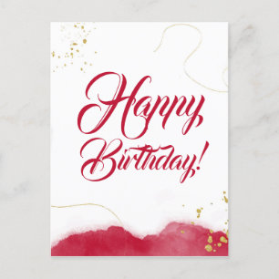 Herzlichen Glückwunsch zum Geburtstag minimalistis Postkarte
