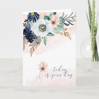 Herzlichen Glückwunsch zum Geburtstag mit Aquarell Karte