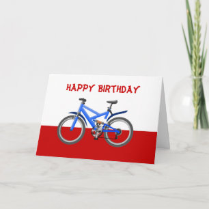Herzlichen Glückwunsch zum Geburtstag mit Fahrrad- Karte
