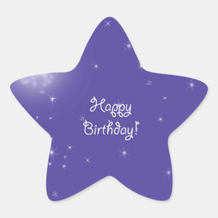 Herzlichen Glückwunsch zum Geburtstag Mitternachts Stern-Aufkleber