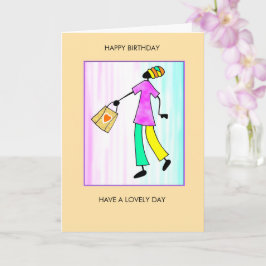 Herzlichen Glückwunsch zum Geburtstag, Mode Lady A Karte