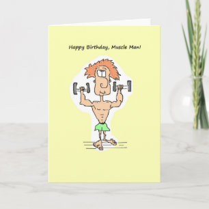 Herzlichen Glückwunsch zum Geburtstag, Muscle Man  Karte