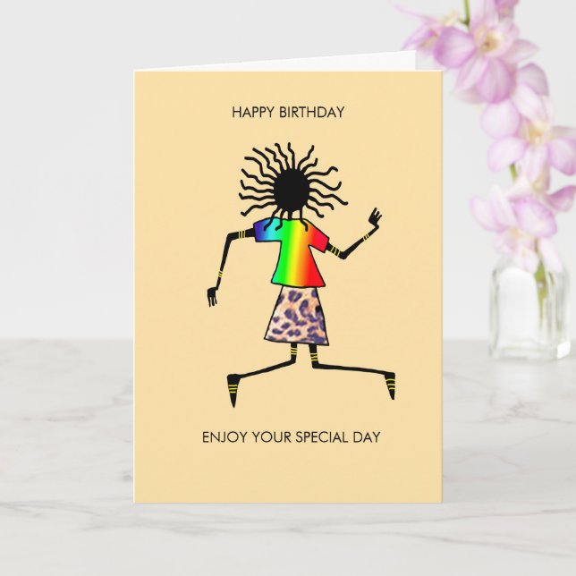 Herzlichen Glückwunsch zum Geburtstag, Music Vibe  Karte (Orchidee)