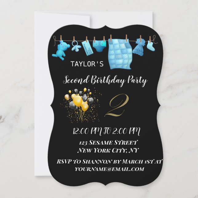 Herzlichen Glückwunsch zum Geburtstag niedliche Ki Einladung (Vorderseite)