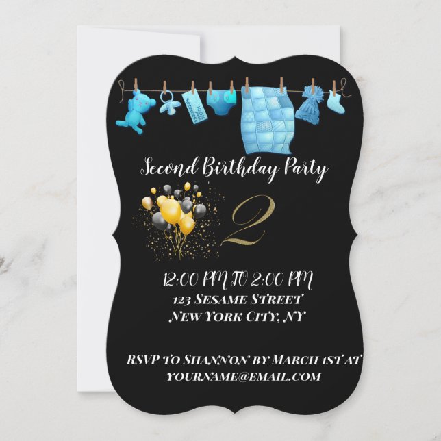 Herzlichen Glückwunsch zum Geburtstag niedliche Ki Einladung (Vorderseite)