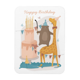 Herzlichen Glückwunsch zum Geburtstag. Niedliche T Magnet