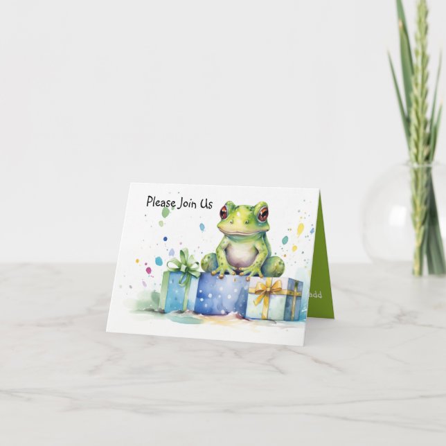 Herzlichen Glückwunsch zum Geburtstag Niedlicher G Einladung (Vorderseite)