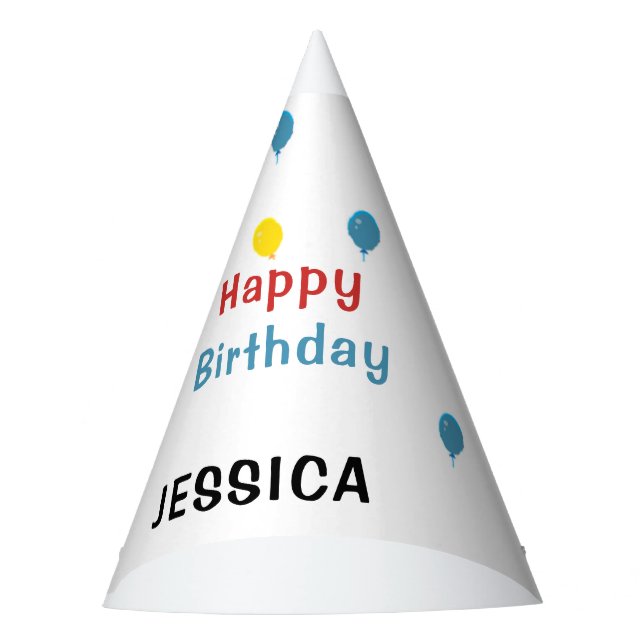 Herzlichen Glückwunsch zum Geburtstag Panda Bär we Partyhütchen (Vorderseite)