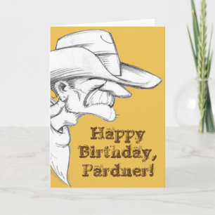 Herzlichen Glückwunsch zum Geburtstag, Pardner! Karte