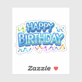 Herzlichen Glückwunsch zum Geburtstag Party Themen Aufkleber