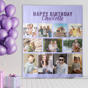 Herzlichen Glückwunsch zum Geburtstag Personalisie Wandteppich