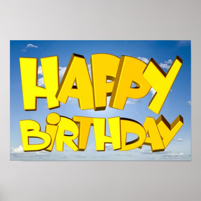 Herzlichen Glückwunsch zum Geburtstag Poster (Vorne)