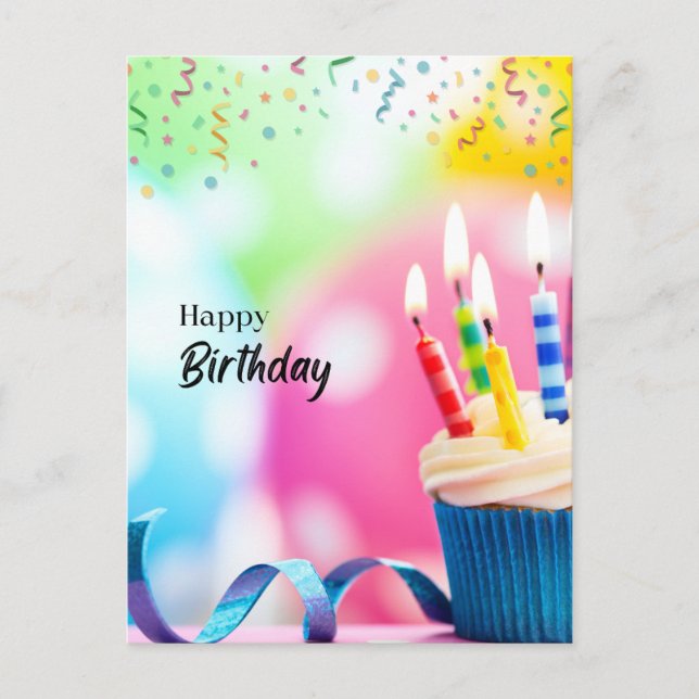 Herzlichen Glückwunsch zum Geburtstag Postkarte (Vorderseite)