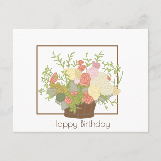 Herzlichen Glückwunsch zum Geburtstag Postkarte (Vorderseite)