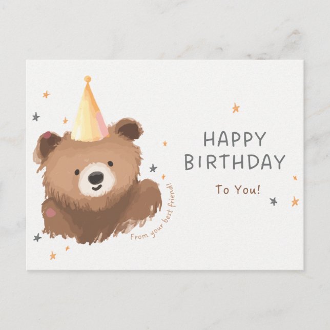 Herzlichen Glückwunsch zum Geburtstag Postkarte (Vorderseite)