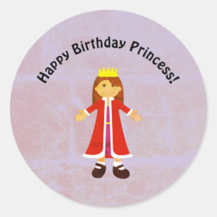 Herzlichen Glückwunsch zum Geburtstag Prinzessin Runder Aufkleber
