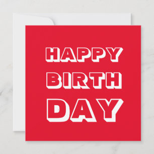 Herzlichen Glückwunsch zum Geburtstag, rot-weiß, m Karte