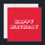 Herzlichen Glückwunsch zum Geburtstag, rot-weiß, m Karte<br><div class="desc">Alles Gute zum Geburtstag,  moderne,  rot-weiße Grußkarte</div>