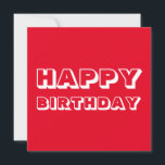 Herzlichen Glückwunsch zum Geburtstag, rot-weiß, m Karte<br><div class="desc">Alles Gute zum Geburtstag, moderne, rot-weiße Grußkarte</div>