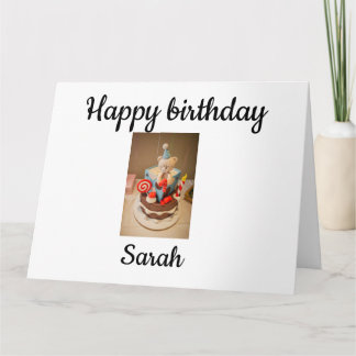 Herzlichen Glückwunsch zum Geburtstag Sarah Karte