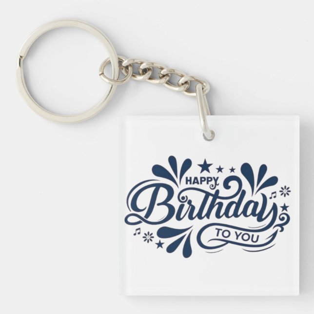 Herzlichen Glückwunsch zum Geburtstag! Schlüsselanhänger (Vorderseite)