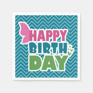 Herzlichen Glückwunsch zum Geburtstag Schmetterlin Serviette
