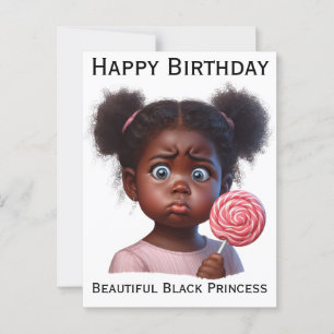 Herzlichen Glückwunsch zum Geburtstag, schönes Mäd Postkarte