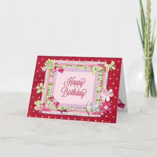 Herzlichen Glückwunsch zum Geburtstag Scrapbooking Karte