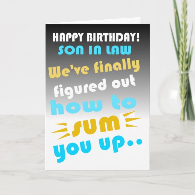 Herzlichen Glückwunsch zum Geburtstag, Sohn des Ju Karte (Vorderseite)