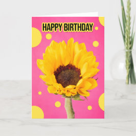 Herzlichen Glückwunsch zum Geburtstag Sonnenblume Feiertagskarte